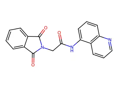 2-(1,3-dioxoisoindol-2-yl)-N-quinolin-5-ylacetamide structure