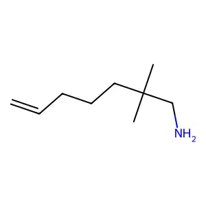 2,2-Dimethylhept-6-en-1-amine structure