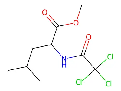 Methyl 4-methyl-2-[(2,2,2-trichloroacetyl)amino]pentanoate structure