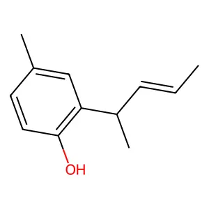 Phenol, 4-methyl-2-(1-methyl-2-butenyl)- structure