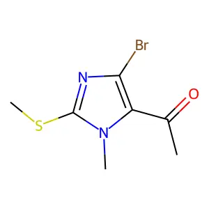 1-(5-Bromo-3-methyl-2-methylthioimidazol-4-yl)ethanone structure