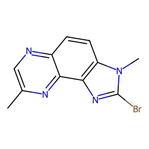 Imidazo(4,5-f)quinoxaline, 2-bromo-3,8-dimethyl- structure