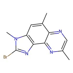 Imidazo(4,5-f)quinoxaline, 2-bromo-3,5,8-trimethyl- structure