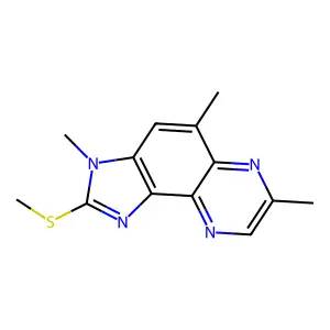 Imidazo(4,5-f)quinoxaline, 2-(methylthio)-3,5,7-trimethyl- structure