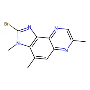 Imidazo(4,5-f)quinoxaline, 2-bromo-3,4,7-trimethyl- structure