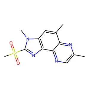 Imidazo(4,5-f)quinoxaline, 2-(methylsulfonyl)-3,5,7-trimethyl- structure