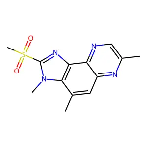 Imidazo(4,5-f)quinoxaline, 2-(methylsulfonyl)-3,4,7-trimethyl- structure