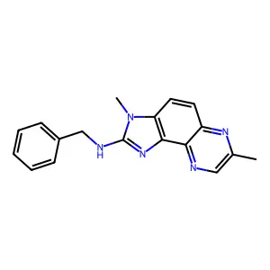 N-Benzyl-3,7-dimethylimidazo(4,5-f)quinoxalin-2-amine structure