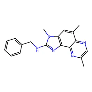 Imidazo(4,5-f)quinoxalin-2-amine, N-benzyl-3,5,8-trimethyl- structure