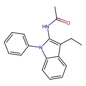 Acetamide, N-(3-ethyl-1-phenyl-1H-indol-2-yl)- structure