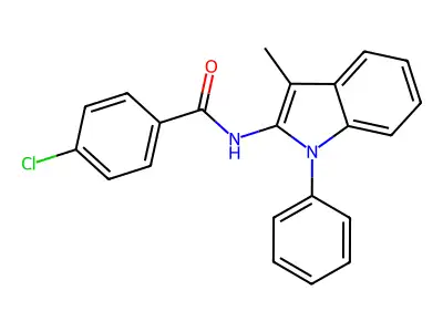 Benzamide, 4-chloro-N-(3-methyl-1-phenyl-1H-indol-2-yl)- structure