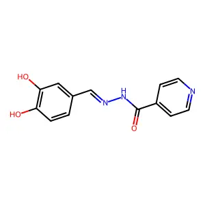 3,4-Dihydroxybenzaldehyde isonicotinoyl hydrazone structure