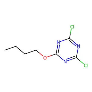 2-Butoxy-4,6-dichloro-1,3,5-triazine structure