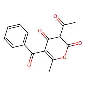 3-Acetyl-5-benzoyl-6-methyl-2h-pyran-2,4(3h)-dione structure