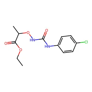 Ethyl 2-[(4-chlorophenyl)carbamoylamino]oxypropanoate structure
