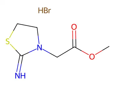 Methyl (2-imino-1,3-thiazolidin-3-yl)acetate hydrobromide structure