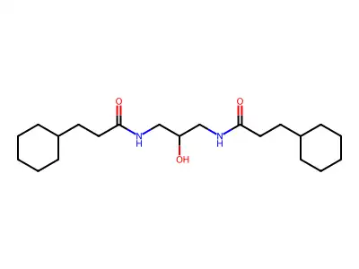 Cyclohexanepropanamide, N,N'-(2-hydroxy-1,3-propanediyl)bis- structure