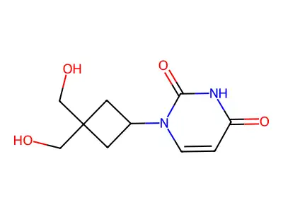 1-(3,3-Bishydroxymethylcyclobut-1-yl)-uracil structure