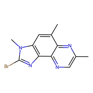 3H-Imidazo(4,5-f)quinoxaline, 2-bromo-3,5,7-trimethyl- structure