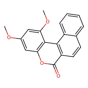 6H-Benzo[b]naphtho[1,2-d]pyran-6-one, 1,3-dimethoxy- structure