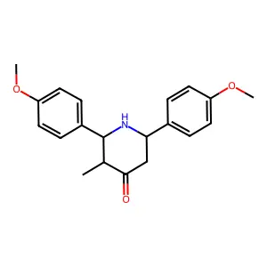 4-Piperidinone, 2,6-bis(4-methoxyphenyl)-3-methyl- structure