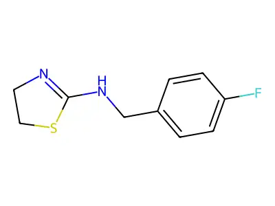 N-[(4-fluorophenyl)methyl]-4,5-dihydro-1,3-thiazol-2-amine structure