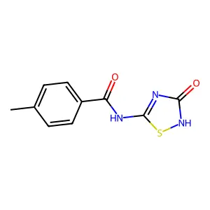 N-(3-hydroxy-1,2,4-thiadiazol-5-yl)-4-methylbenzenecarboxamide structure