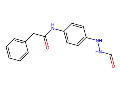 Benzeneacetamide, N-[4-(2-formylhydrazino)phenyl]- structure