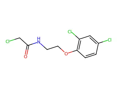 2-chloro-N-[2-(2,4-dichlorophenoxy)ethyl]acetamide structure