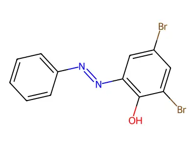 Phenol, 2,4-dibromo-6-(phenylazo)- structure