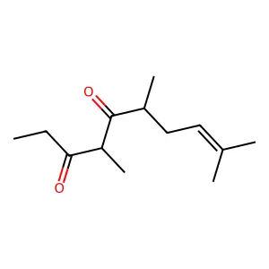 8-Decene-3,5-dione, 4,6,9-trimethyl- structure