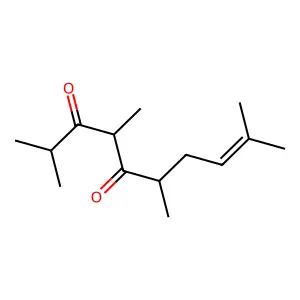 2,4,6,9-Tetramethyl-8-decene-3,5-dione structure