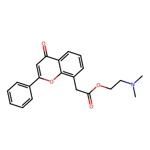 黄酮-8-乙酸二甲氨基乙酯 structure