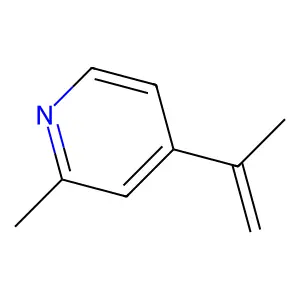 Pyridine, 2-methyl-4-(1-methylethenyl) structure