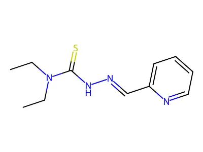 Hydrazinecarbothioamide, N,N-diethyl-2-(2-pyridinylmethylene)- structure