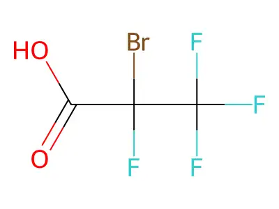 2-Bromo-2,3,3,3-tetrafluoropropanoic acid structure