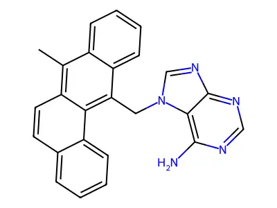 7H-Purin-6-amine, 7-((7-methylbenz[a]anthracen-12-yl)methyl)- structure
