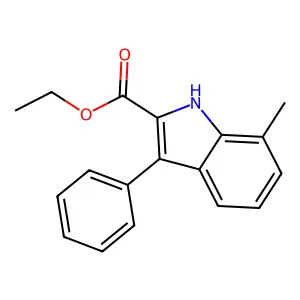 ethyl 7-methyl-3-phenyl-1H-indole-2-carboxylate structure