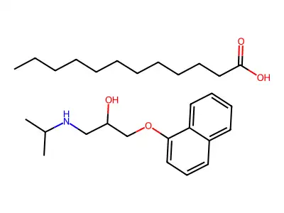 [1-Naphthalen-1-yloxy-3-(propan-2-ylamino)propan-2-yl] dodecanoate structure