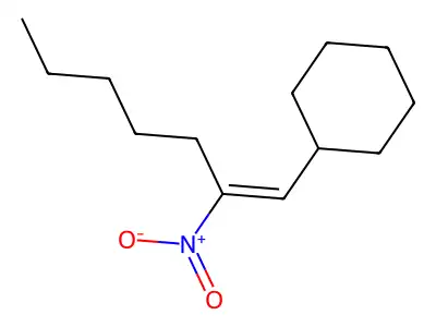 2-Nitrohept-1-enylcyclohexane structure