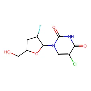 2,4(1H,3H)-Pyrimidinedione, 5-chloro-1-(2-fluoro structure