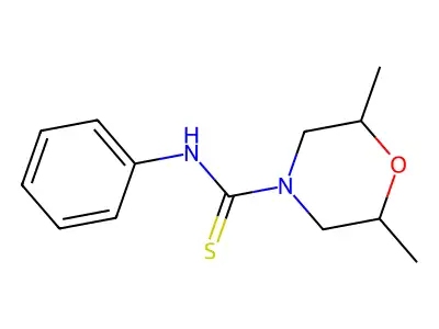 4-Morpholinecarbothioamide, 2,6-dimethyl-N-phenyl- structure