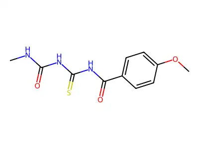 1-Methoxy-4-{[({[(methylamino)carbonyl]amino}carbothioyl)amino]carbonyl}benzene structure