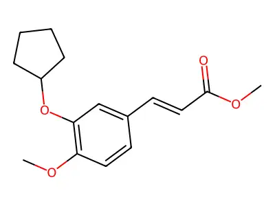 Methyl 3-[3-(cyclopentyloxy)-4-methoxyphenyl]prop-2-enoate structure