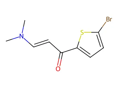 (2E)-1-(5-bromothiophen-2-yl)-3-(dimethylamino)prop-2-en-1-one structure