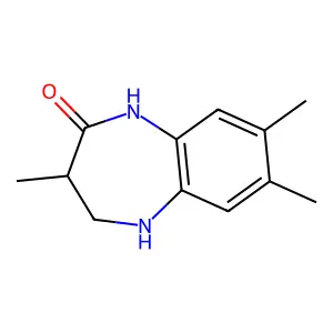 1,3,4,5-Tetrahydro-3,7,8-trimethyl-2H-1,5-benzodiazepin-2-one structure
