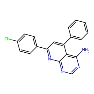 Pyrido[2,3-d]pyrimidin-4-amine, 7-(4-chlorophenyl)-5-phenyl- structure