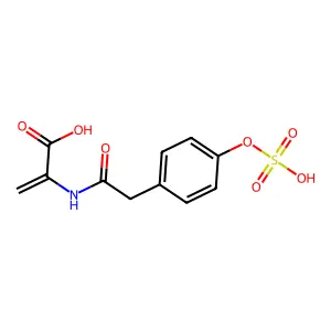 4-Sulfoxyphenylacetyl dehydroalanine structure
