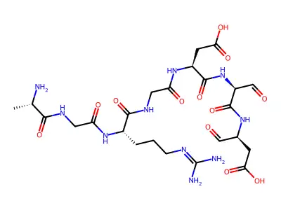 Cyclo(glycyl-arginyl-glycyl-aspartyl-seryl-aspartyl-alanyl) structure