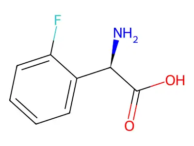 (alphaR)-alpha-Amino-2-fluorobenzeneacetic acid structure